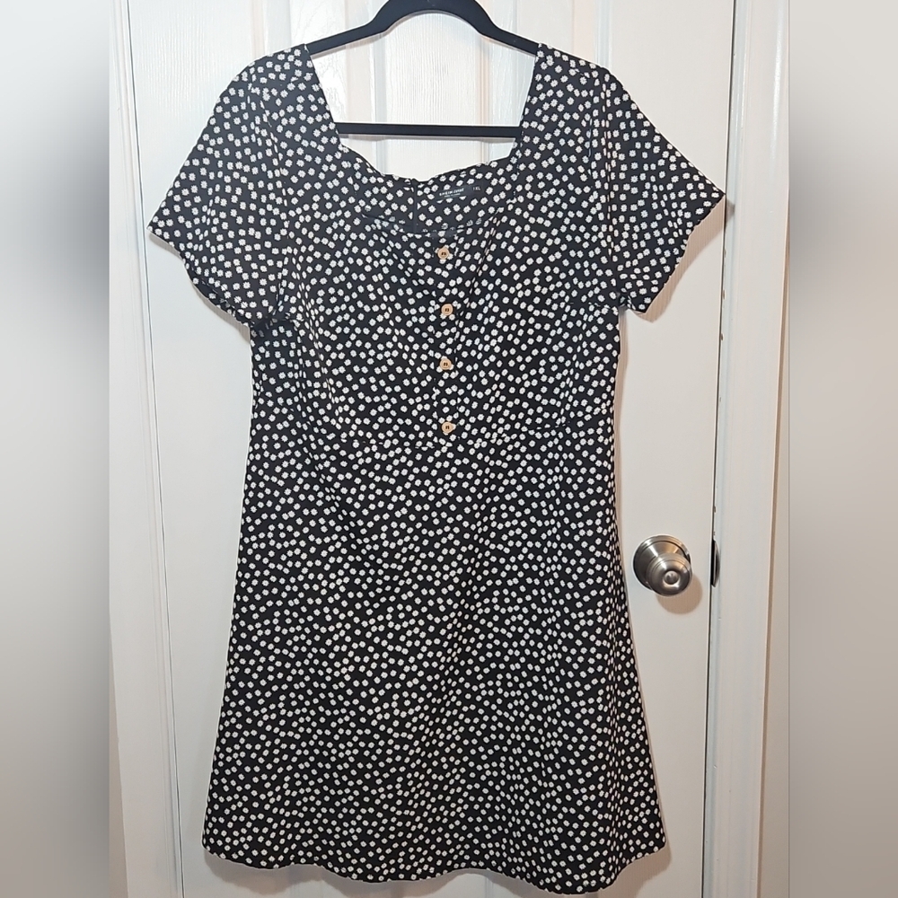 Women’s SHEIN Curve Black Floral Dress ~ Size 1XL
